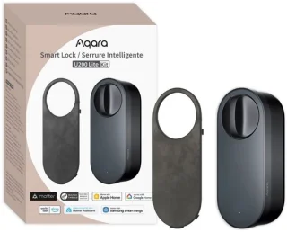 Aqara Smart Lock U200 Lite Kit - Zwart - Slim Deurslot - Bluetooth & Matter - Automatisch Vergrendelen - NFC Tag