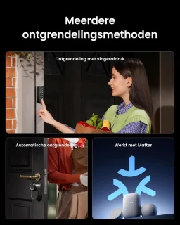 Slim WiFi Deurslot met Vingerafdruk Toetsenbord en Ondersteuning voor Matter