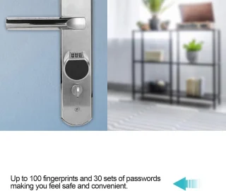 Bluetooth Digitale Deurslot met Vingerafdruk en Wachtwoord - Slimme Beveiliging voor Glazen en Houten Deuren