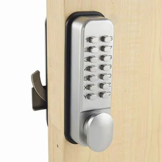 Digitale schuifdeurslot met code en handvat - Keyless opstelling