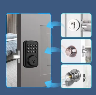 Slim Deurslot met Vingerafdruk en Toetsenbord - 4-in-1 Elektronisch Slot voor Thuis en Kantoor