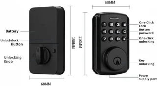 Slim Deurslot met Vingerafdruk en Toetsenbord - 4-in-1 Elektronisch Slot voor Thuis en Kantoor