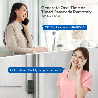 Slimme Deadbolt Deurslot met Toetsenbord - Vingerafdruk & Bluetooth Toegangscontrole - Waterdicht en Eenvoudige Installatie