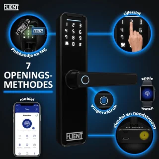 Slimme Deurslot met Vingerafdruk, APP & WiFi Bluetooth - Kantoor Slot voor Veiligheid
