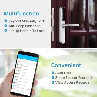Slimme Bluetooth Vingerafdruk Deurslot met Touchscreen - Sleutelloos en Multifunctioneel