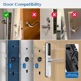 Slimme Bluetooth Vingerafdruk Deurslot met Touchscreen - Sleutelloos en Multifunctioneel