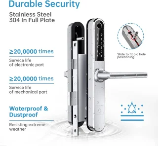 Slimme Bluetooth Vingerafdruk Deurslot met Touchscreen - Sleutelloos en Multifunctioneel