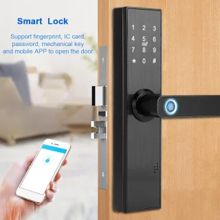 Slim Biometrisch Deurslot met Vingerafdruk en Wachtwoord - Geschikt voor Smart Home en Kantoor