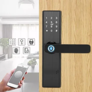Slim Biometrisch Deurslot met Vingerafdruk en Wachtwoord - Geschikt voor Smart Home en Kantoor