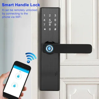 Slim Biometrisch Deurslot met Vingerafdruk en Wachtwoord - Geschikt voor Smart Home en Kantoor