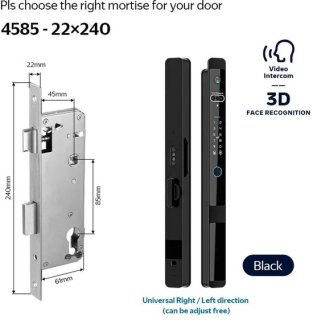 Slimme Deurslot – Elektronisch Slot – Smart Lock – Vingerafdrukslot – Deurklink Slot – Meerdere Ontgrendelmethoden – Waterbestendig IP66 - 4585 - Zwart review