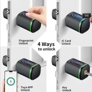 Elektronisch Deurslot met Vingerafdruk en Bluetooth, Geschikt voor Deuren 35-60 mm, IP65 Waterdicht, Eenvoudig te Installeren