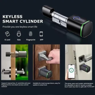 Elektronisch Deurslot met Vingerafdruk en Bluetooth, Geschikt voor Deuren 35-60 mm, IP65 Waterdicht, Eenvoudig te Installeren