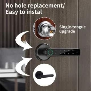 Smart deurslot met vingerafdruk, code en sleutel - Keyless Entry 3-in-1