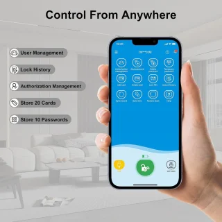 Slim Elektronisch Deurslot met Wifi en Bluetooth - Waterdicht en Energiezuinig