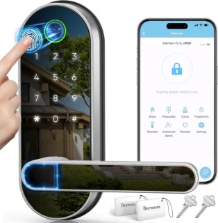Slim Digitale Deurslot met Vingerafdruk en Code – Veilig Toegang zonder Sleutel