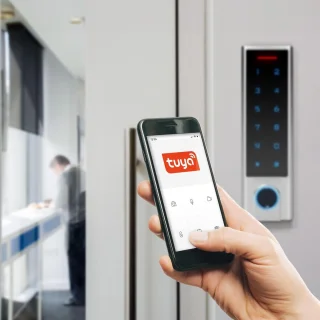Slimme Deurslot Met Codeslot en Vingerafdruklezer - Wi-Fi Compatibel, IP68 Waterdicht