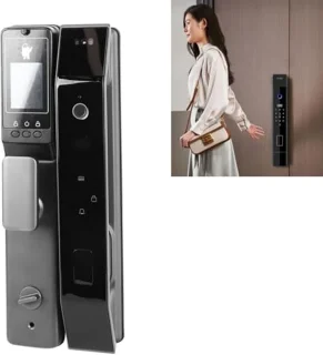 Smart Door Lock, 3D Face Recognition Password Keys Fingerprint Door Lock Aluminum Alloy Stainless Steel Anti Theft Keyless Entry Door Locks For Homes Apartments