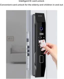Smart Door Lock, 3D Face Recognition Password Keys Fingerprint Door Lock Aluminum Alloy Stainless Steel Anti Theft Keyless Entry Door Locks For Homes Apartments