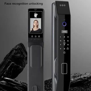 Smart Door Lock, 3D Face Recognition Password Keys Fingerprint Door Lock Aluminum Alloy Stainless Steel Anti Theft Keyless Entry Door Locks For Homes Apartments
