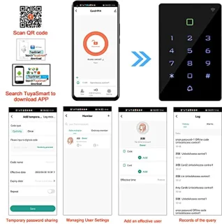 Standalone WIFI Toegangscontrole Toetsenbord met RFID en Waterdichte Deur Opener