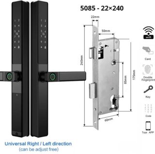 Vingerafdrukslot – Slim Deurslot – Elektronisch Slot – Smart Lock – Biometrisch Slot – Wifi Verbinding – Waterdicht Aluminium - 5085 - 22x240 review