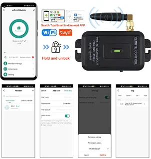 Toegangscontrolesluitsysteem met smartphone bediening en draadloze afstandsbediening