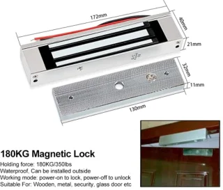 Toegangscontroleset met Biometrisch Toetsenbord en Elektrisch Magneetslot - Waterdicht en Veilig