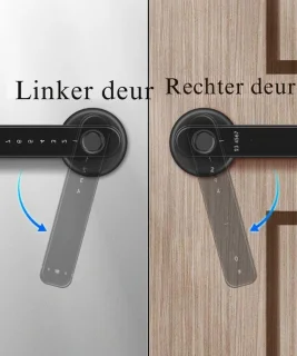 Biometrisch Vingerafdruk Deurslot Voor Houten Deuren Bluetooth Elektronisch Compatibel Met Tuya Smart Lock Voor Afstandsbediening Sleutelloze Ontgrendeling Zwart