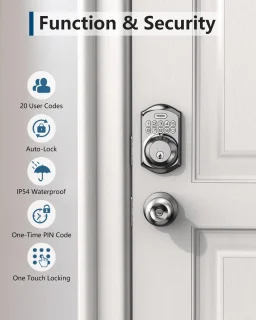 Keyless Toegangslot met Toetsenbord - Slimme Deadbolt voor Voordeur - Eenvoudige Installatie - Veilig en Duurzaam