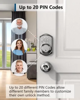 Keyless Toegangslot met Toetsenbord - Slimme Deadbolt voor Voordeur - Eenvoudige Installatie - Veilig en Duurzaam