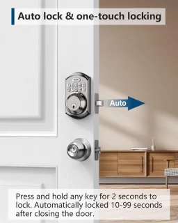 Keyless Toegangslot met Toetsenbord - Slimme Deadbolt voor Voordeur - Eenvoudige Installatie - Veilig en Duurzaam