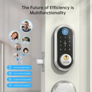 Slimme Elektronische Deadbolt Deurslot met Vingerafdruk en Toetsenbord - Sleutelloze Toegang en App Bediening