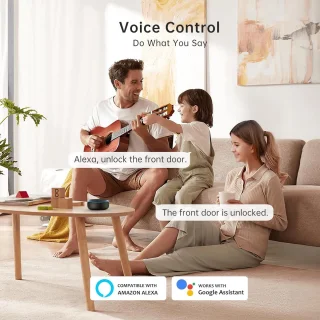 Slimme Elektronische Deadbolt Deurslot met Vingerafdruk en Toetsenbord - Sleutelloze Toegang en App Bediening