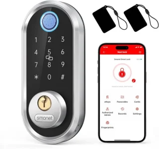 Slimme Elektronische Deadbolt Deurslot met Vingerafdruk en Toetsenbord - Sleutelloze Toegang en App Bediening