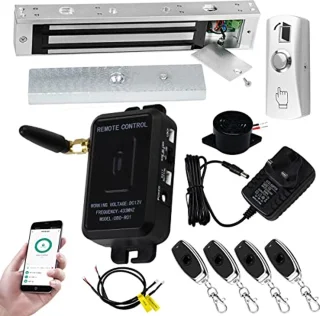 Slim toegangscontrolesysteem met afstandsbediening en magnetisch slot tot 280 kg