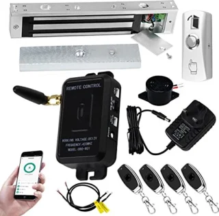 Slim toegangscontrolesysteem met afstandsbediening en magnetisch slot tot 280 kg