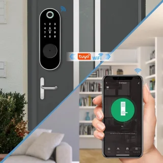 Slimme Elektronische Deurslot met Vingerafdruk en Tuya App - 5-in-1 Toegangssysteem voor Thuis en Kantoor