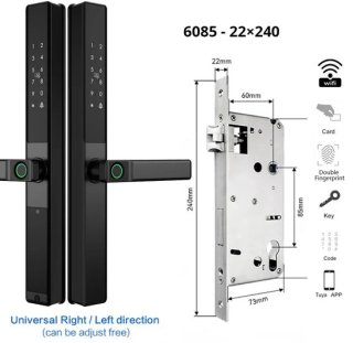 Vingerafdrukslot – Slimme Deurslot – Elektronisch Slot – Smart Lock – Deurklink Slot – Wifi Connectiviteit – Waterdicht Aluminium - 6085 - 22x240 review