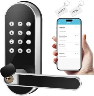Slim Elektronisch Deurslot met Code Toegang en App Bediening - Perfect voor Toegangsdeuren en Slaapkamerdeuren