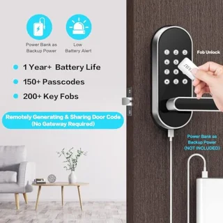 Slim Elektronisch Deurslot met Code Toegang en App Bediening - Perfect voor Toegangsdeuren en Slaapkamerdeuren