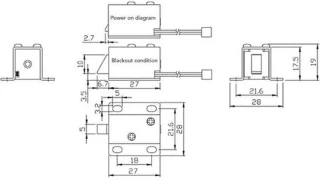 3A DC miniatuur elektromagnetische solenoïdeslot montage voor elektrische kast deurslot