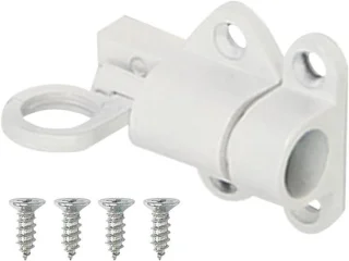Aluminium deurslot met grendel 17,5 cm wit