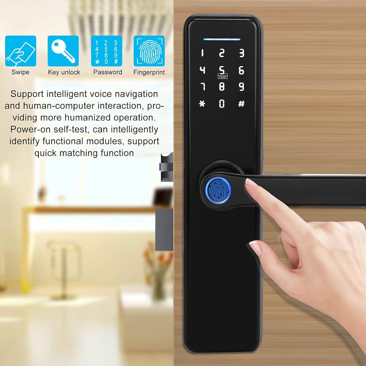 Anti-diefstal Elektronisch Deurslot 4-in-1 Keyless