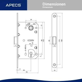 APECS Insteekslot 5300-MC-PZ (profielcilinder)