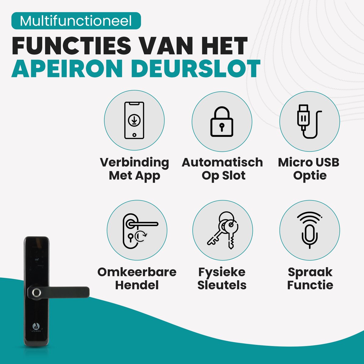 Apeiron Smart Lock 2.0 Deurslot