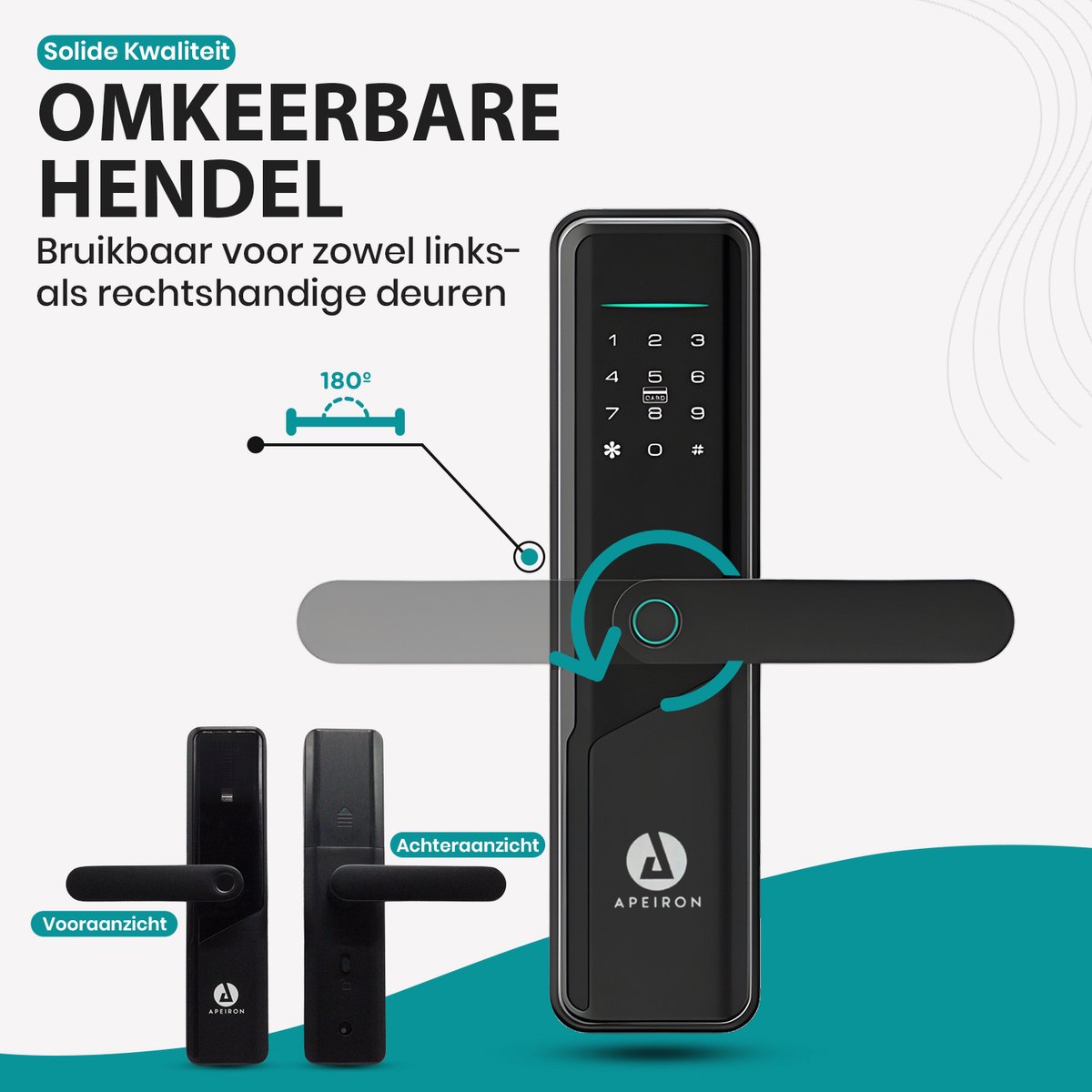 Apeiron Smart Lock Slim Deurslot Met Vingerafdruk