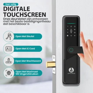 Apeiron Smart Lock Slim Deurslot Met Vingerafdruk