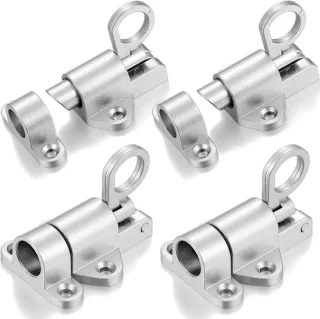 Automatische deursluiting veerbout slot - 8 x 6 x 1 cm - zilverkleurig