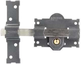 B-2 lock met sleutel aan beide zijden - 50 mm, grijs